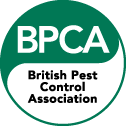 BPCA logo, representing the British Pest Control Association, relevant to Environ Drainage's commitment to professional pest control and drainage services in London.